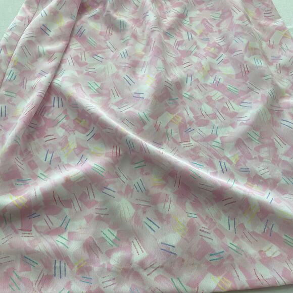 VTG 90s Pellini Petites Patterned Polyester Dress size 9/10 Pink Longsleeve - Picture 10 of 10